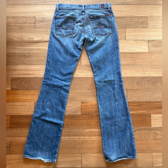 7 For All Mankind Bootcut Jeans Medium Wash Size 27 - Picture 3 of 7